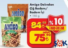 AMİGO DALINDAN ÇİĞ BADEM/BADEM İÇİ 150 G